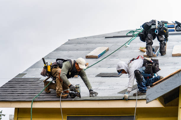 Professional Gutter Installation technician working in Inchelium, WA